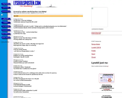 Lysekilsposten startsida 2003