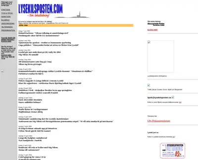 Lysekilsposten startsida 2004