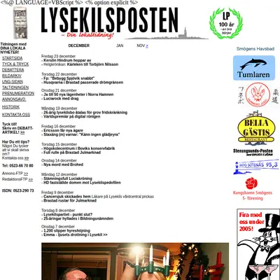 Lysekilsposten startsida 2007