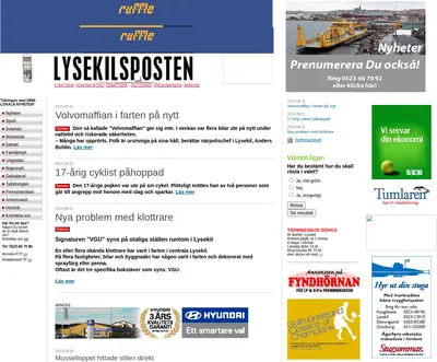 Lysekilsposten startsida 2010