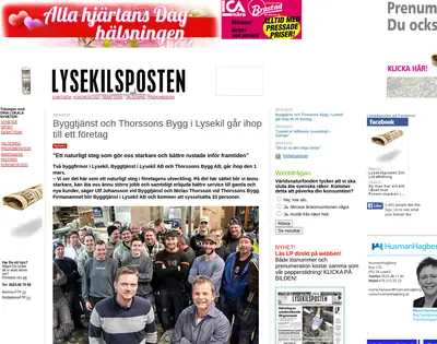 Lysekilsposten startsida 2014