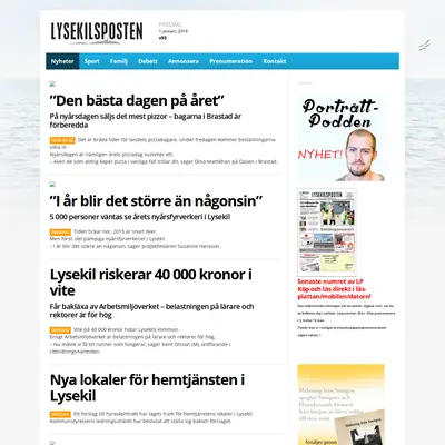 Lysekilsposten startsida 2016