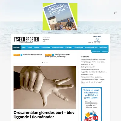 Lysekilsposten startsida 2020