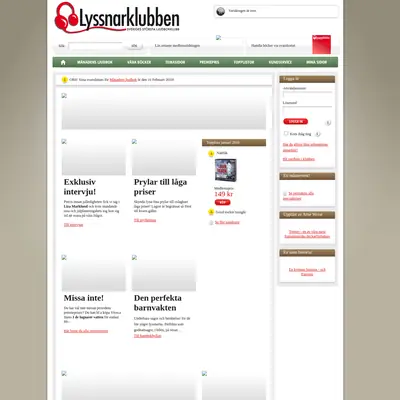 Lyssnarklubben startsida 2010