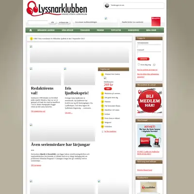 Lyssnarklubben startsida 2011