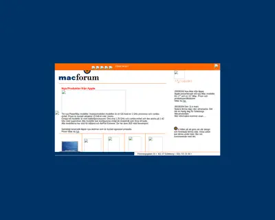 macforum.se startsida 2003