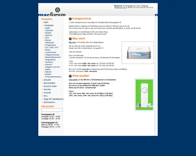 macforum.se startsida 2005