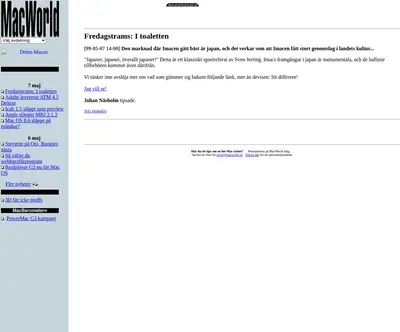 Mac World startsida 1999