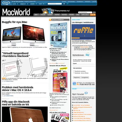 Mac World startsida 2010