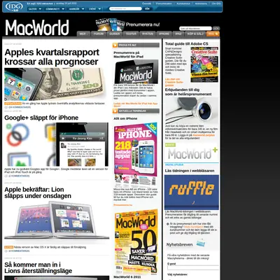 Mac World startsida 2011