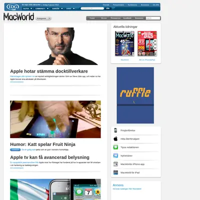 Mac World startsida 2012
