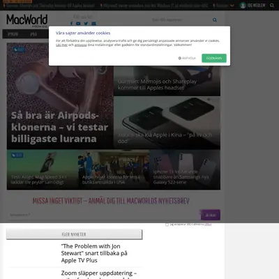 Mac World startsida 2022