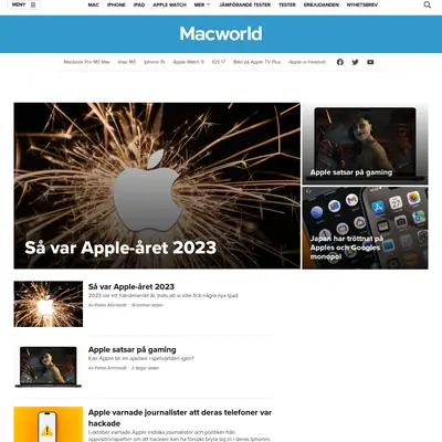 Mac World startsida 2024