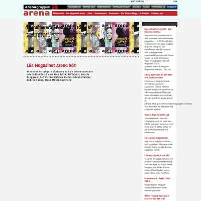 Samhällsmagasinet Arena startsida 2019