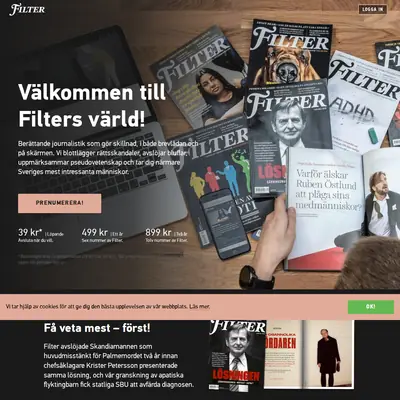 magasinetfilter.se startsida 2022