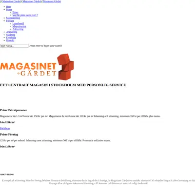 Magasinet Service startsida 2021