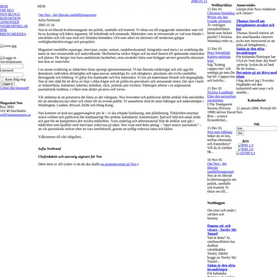 www.magasinetneo.se startsida 2006
