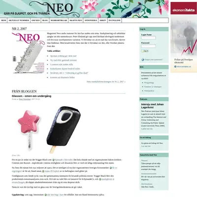 www.magasinetneo.se startsida 2007