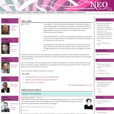 www.magasinetneo.se startsida 2010