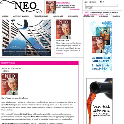 www.magasinetneo.se startsida 2011