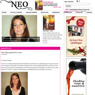 www.magasinetneo.se startsida 2012