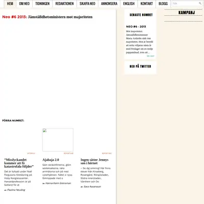 www.magasinetneo.se startsida 2014