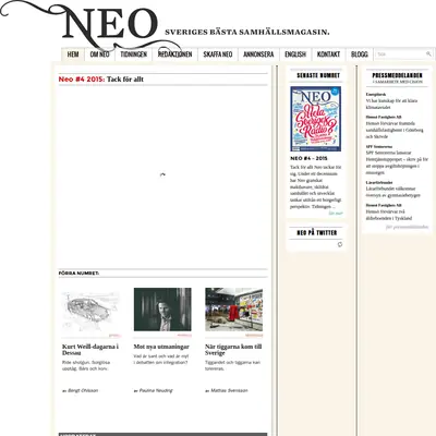 www.magasinetneo.se startsida 2016