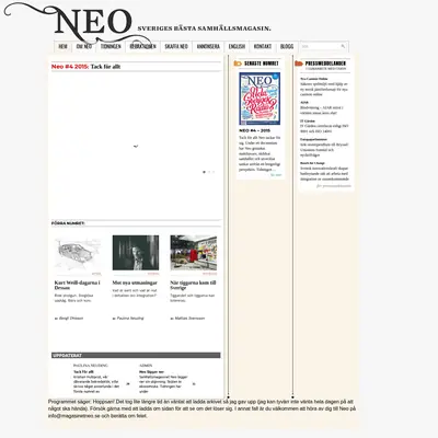 www.magasinetneo.se startsida 2019