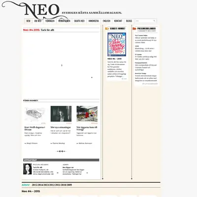 www.magasinetneo.se startsida 2021