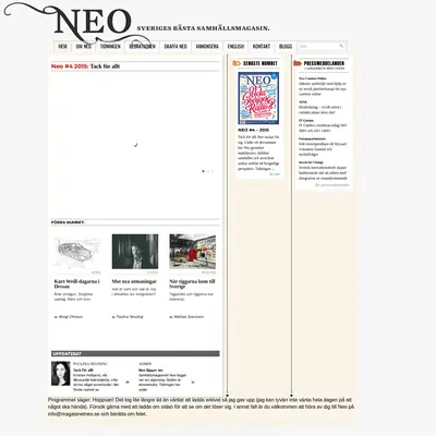 www.magasinetneo.se startsida 2023