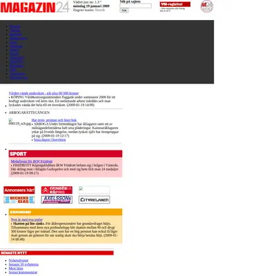 magazin24.se startsida 2009