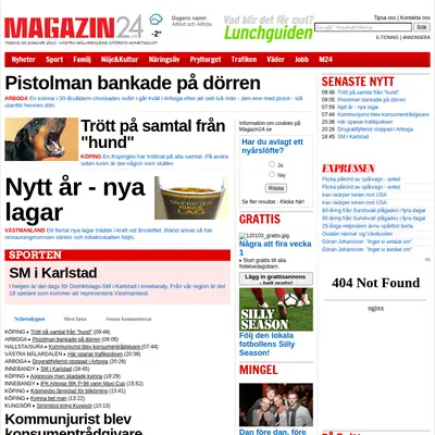 magazin24.se startsida 2012
