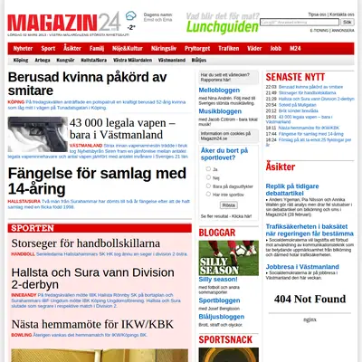 magazin24.se startsida 2013