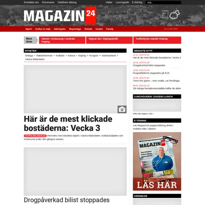 magazin24.se startsida 2020