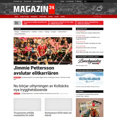 magazin24.se startsida 2021