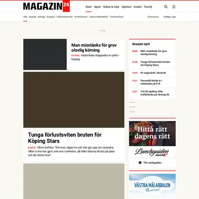 magazin24.se startsida 2022