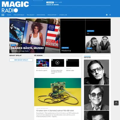 MAGIC RADIO startsida 2025