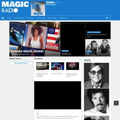 MAGIC RADIO startsida 2026