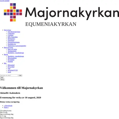 Majornakyrkan TVsändning startsida 2020