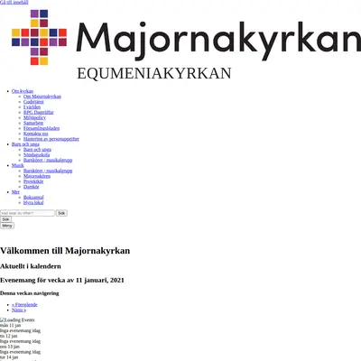 Majornakyrkan TVsändning startsida 2021