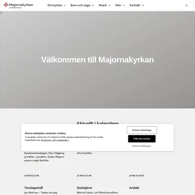 Majornakyrkan TVsändning startsida 2022