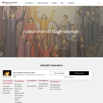 Majornakyrkan TVsändning startsida 2023