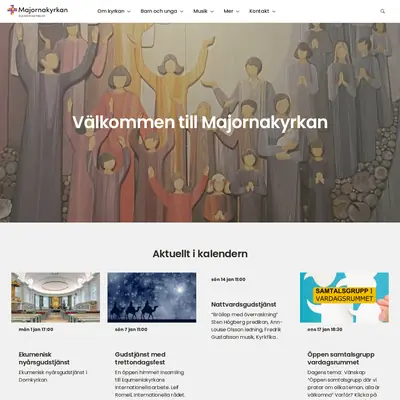 Majornakyrkan TVsändning startsida 2024