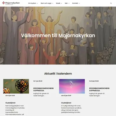 Majornakyrkan TVsändning startsida 2025