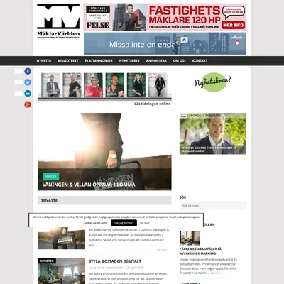 MäklarVärlden startsida 2018