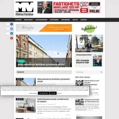 MäklarVärlden startsida 2019