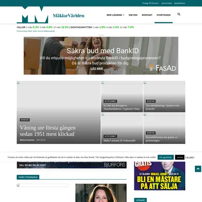 MäklarVärlden startsida 2021