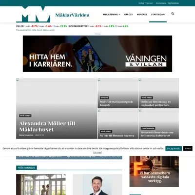MäklarVärlden startsida 2022