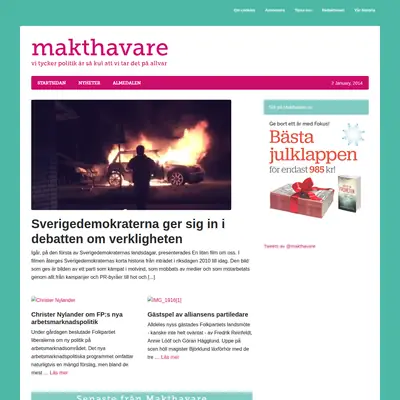 www.makthavare.se startsida 2014