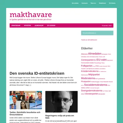 www.makthavare.se startsida 2016